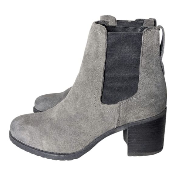 SAM EDELMAN Hanley Grey Suede Chelsea Boot Size 8.5 - Picture 3 of 12